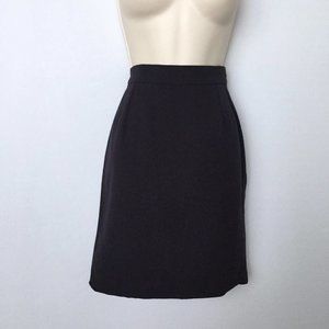 YVES SAINT LAURENT Black Ribbed Pencil Skirt